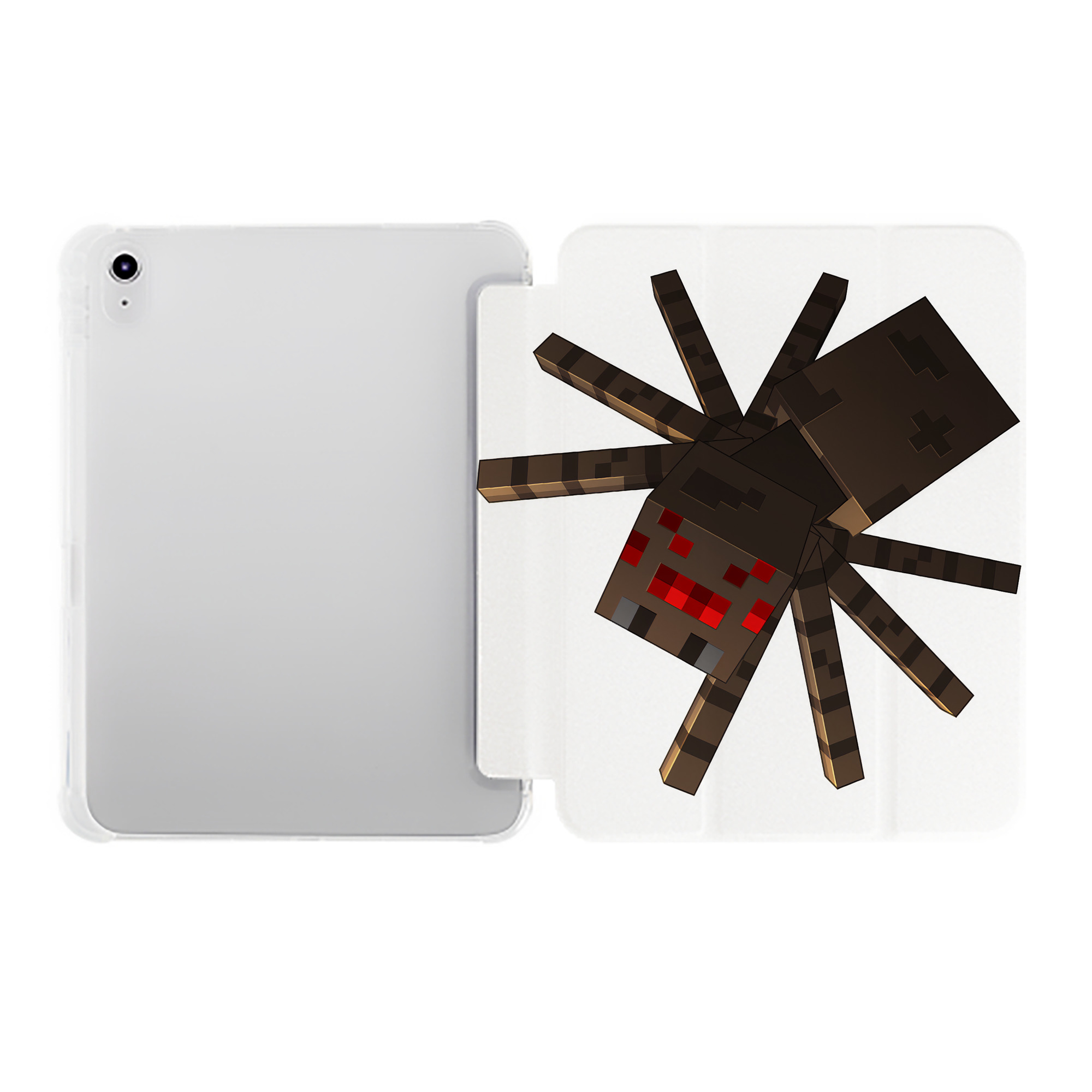 （画像用） マインクラフト ブロックの世界 Minecraft MC Block world IPad ケース ペン収納付き 三つ折りスタンド PUレザー×シリコン 対応機種9.5/10.5/10.9インチ
